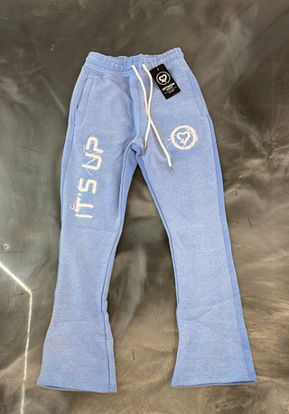 ACID Washed Signature Travel Flare Bottoms Blue