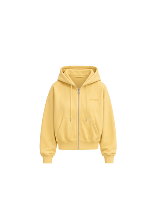 The Summer Zipper Hoodie Buttery Yellow (All Sizes)