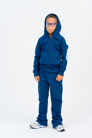 The Classic Navy Zipper Jacket- Youth