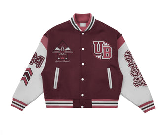 Uptimum Varsity Jacket Burgundy- Purpose in Every Patch