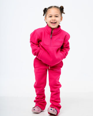 Gate 06: The Classic Quarter Zip —  Fuscia Toddler/Youth