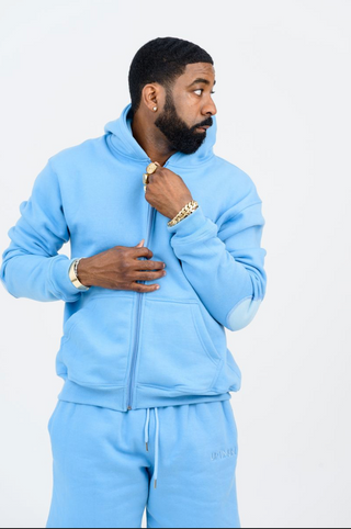The Classic Zipper Hoodie - Blue