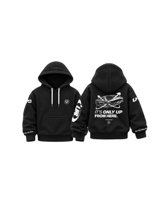 Gate 10: Signature Black Travel Hoodie — Toddler/Youth