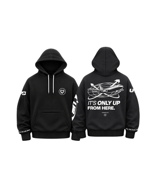 Gate 9: Signature Black Travel Hoodie — Adult