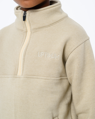 Gate 06: The Classic Quarter Zip —  Beige  Toddler / Youth