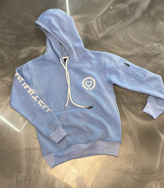 ACID Washed Signature Travel Hoodie Blue